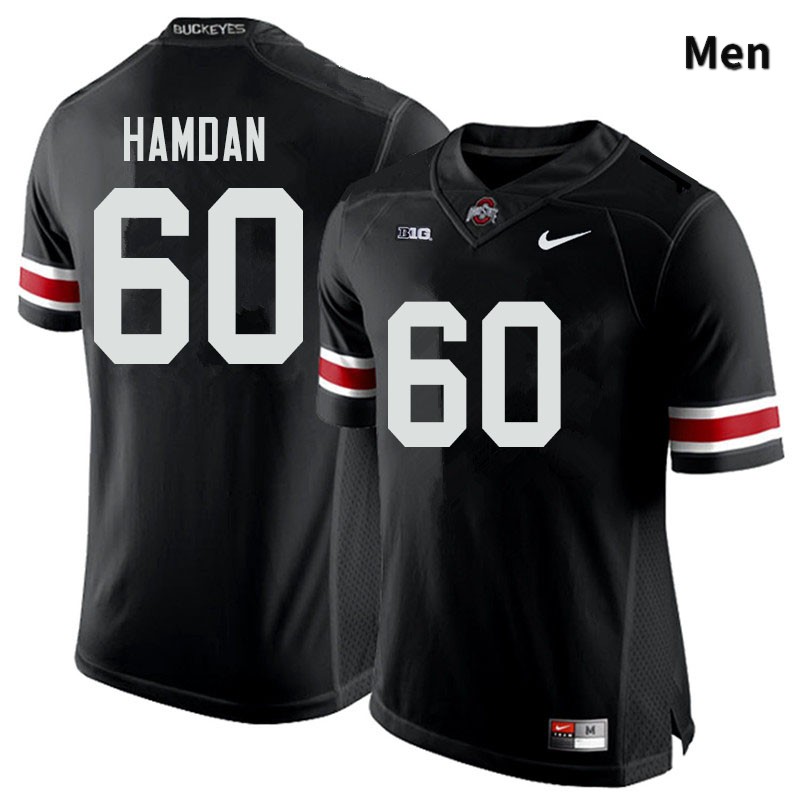 Ohio State Buckeyes Zaid Hamdan Men's #60 Black Authentic Stitched College Football Jersey